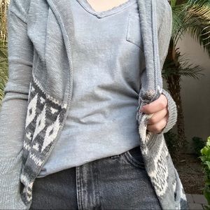 Long Bohemian Hooded Cardigan